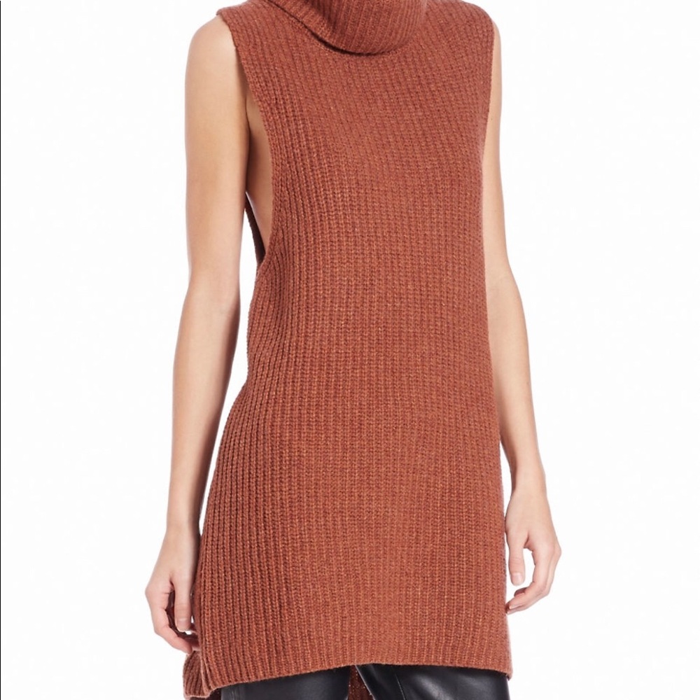 Free People Sleeveless Turtleneck Sweater
